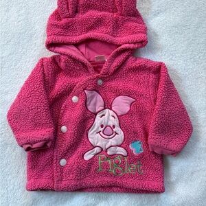 Disney Pink Piglet Sherpa Hoodie for Kids